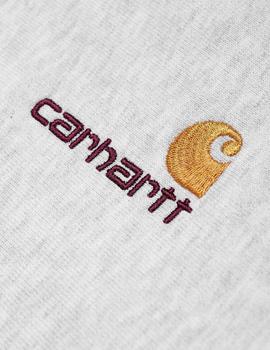 Sudadera ZIP AMERICAN SCRIPT - Ash Heather