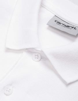 Polo CARHARTT WIP CHASE PIQUE - White / Gold
