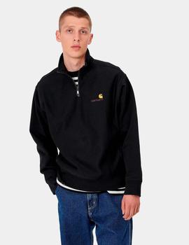 Sudadera HALF ZIP AMERICAN SCRIPT - Black