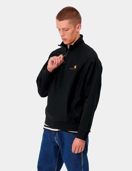 Sudadera HALF ZIP AMERICAN SCRIPT - Black