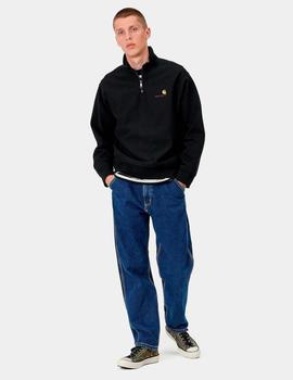 Sudadera HALF ZIP AMERICAN SCRIPT - Black