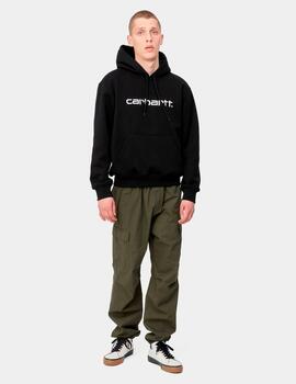 Sudadera Cap. CARHARTT SWEAT - Black / White