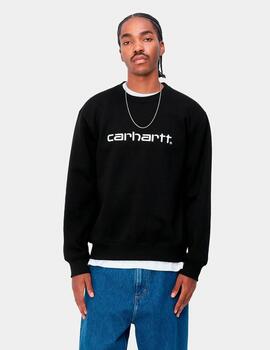 Sudadera Crew CARHARTT SWEAT - Black / White