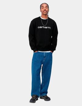 Sudadera Crew CARHARTT SWEAT - Black / White