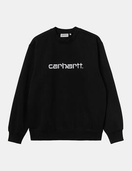 Sudadera Crew CARHARTT SWEAT - Black / White