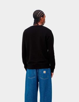Sud. Crew CARHARTT WIP SCRIPT EMBROIDERY - Black / White