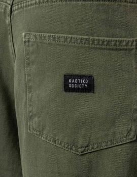 Pantalón KAOTIKO CARGO LOOSE WASHED - Army