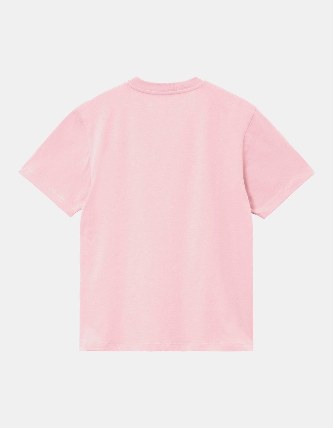 Camiseta CARHARTT WIP W' SCRIPT EMBROIDERY - Air Pink / Wax
