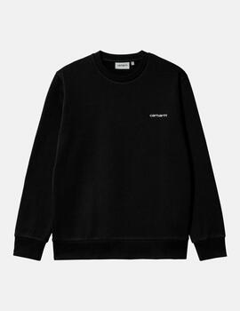 Sudadera Crew SCRIPT EMBROIDERY - Black / White