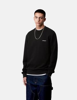Sudadera Crew SCRIPT EMBROIDERY - Black / White