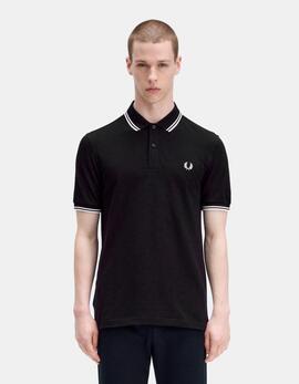 Polo FRED PERRY M3600 - Black/White/White