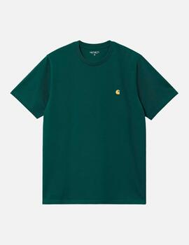 Camiseta CARHARTT WIP CHASE - Dark Fir / Gold