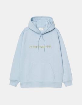 Sudadera W' CARHARTT WIP HOODED CARHARTT- Blue Fog / Pale