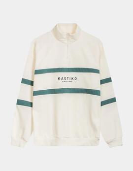 Sudadera Crew KAOTIKO BERWIN - Ivory/Heura