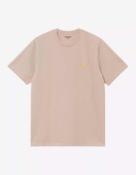 Camiseta CARHARTT WIP CHASE - Fleur De Sel / Gold