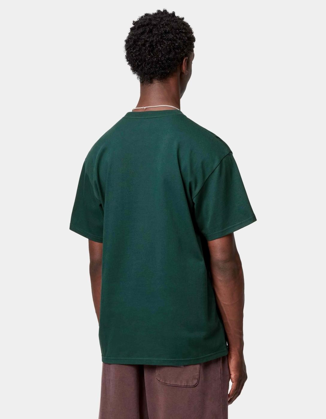 Camiseta CARHARTT WIP CHASE - Dark Fir / Gold