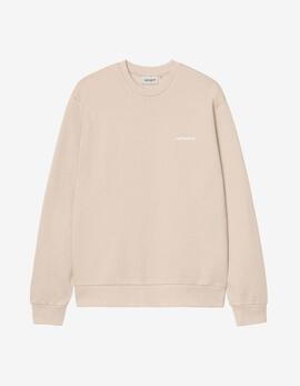 Sudadera Crew CARHARTT WIP SCRIPT EMBROIDERY - Fleur de Sel