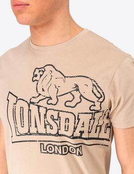 Camiseta LONSDALE LANGSETT - Sand/Black