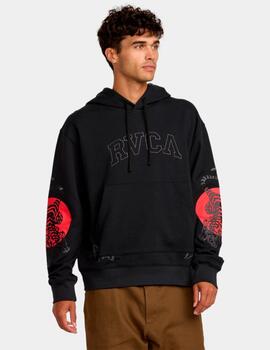 Sudadera Capucha RVCA TIGER SUN - Red/Vivid Blue
