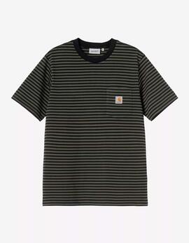 Camiseta  VERNER POCKET - Black / Opuntia