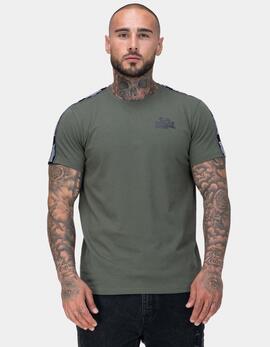 Camiseta LONSDALE BRINDISTER - Olive/Black/White