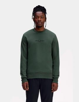 Sudadera Crew FRED PERRY M4727 - Laurel Wreath Green