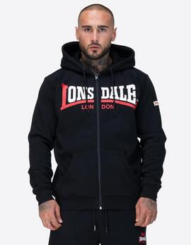 Sudadera Cap. Abierta GARRIGILL - Black/White/Red