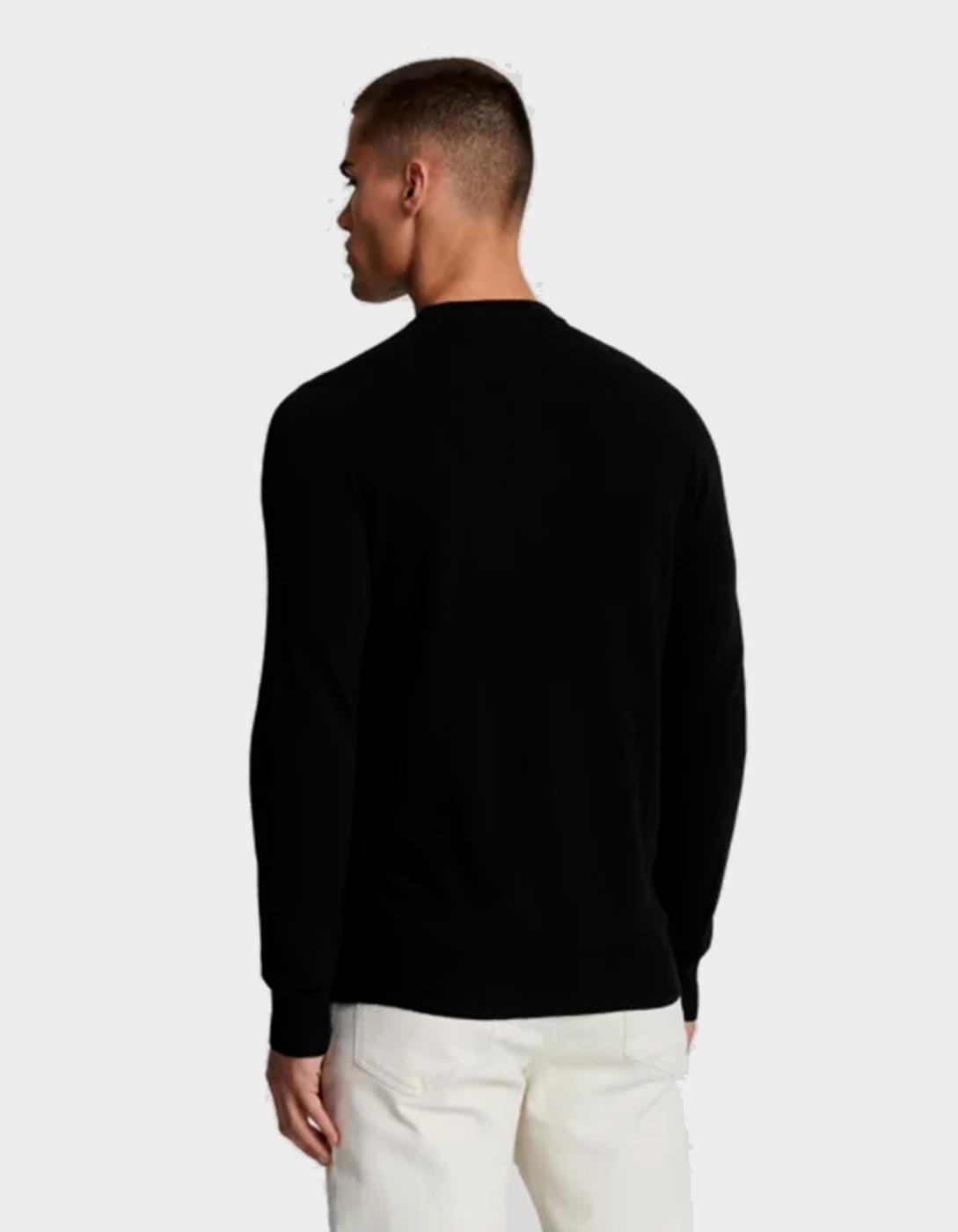 Jersey Lyle & Scott KN2114V - Jet Black Marl