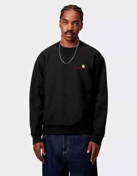 Sudadera CARHARTT WIP Crew AMERICAN SCRIPT - Black