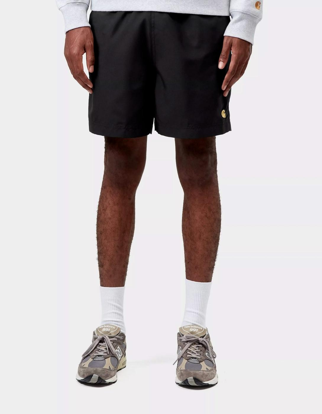 Bañador CARHARTT WIP CHASE - Black / Gold