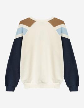 Sudadera KAOTIKO Crew ROCCO - Ivory/Navy