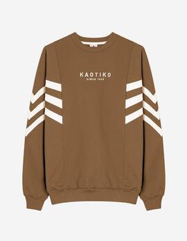 Sudadera Crew KAOTIKO CHAD - Camel/Ivory