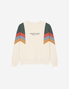 Sudadera Crew KAOTIKO SEATTLE - Ivory/Heura/Tile/Steel
