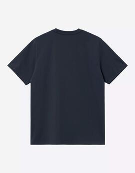 Camiseta CARHARTT WIP SCRIPT EMBROIDERY - Deep Night / White