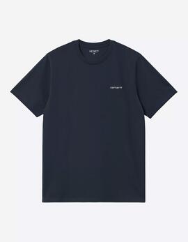 Camiseta CARHARTT WIP SCRIPT EMBROIDERY - Deep Night / White