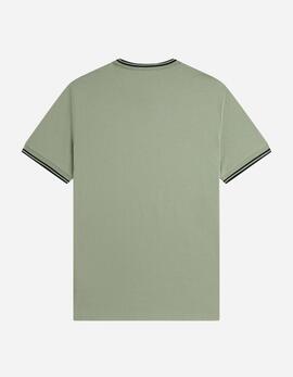 Camiseta FRED PERRY M1588 - Seagrass/Black