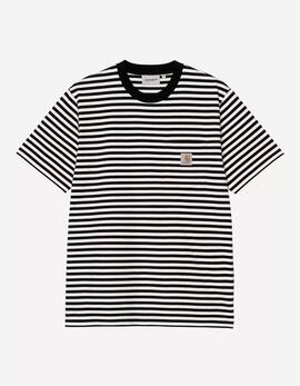 Camiseta CARHARTT WIP EZRA POCKET - Black / Wax