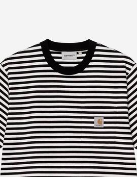 Camiseta CARHARTT WIP EZRA POCKET - Black / Wax
