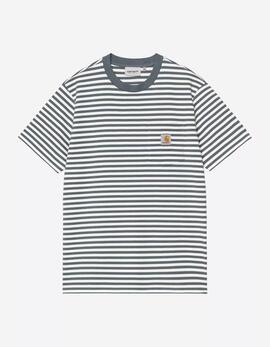 Camiseta CARHARTT WIP EZRA POCKET - Cozy Blue / Wax