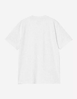 Camiseta CARHARTT WIP SCRIPT - Ash Heather / Cozy Purple