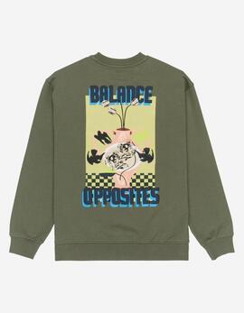 Sudadera RVCA Crew AF - Sage Leaf