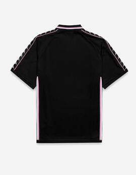 Polo KAPPA STAFEN - Black/Pink Prism/White/Yellow Gold R