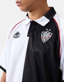 Polo KAPPA AUTHENTIC SOLIN - White/Black/Red Md Coral