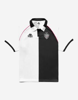 Polo KAPPA AUTHENTIC SOLIN - White/Black/Red Md Coral