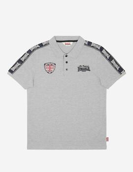 Polo PELTON - Marl Grey/Dark Navy/Ecru